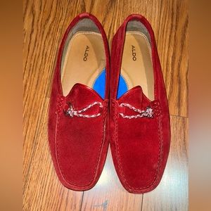 Aldo red loafers